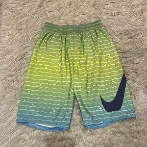 Nike boys green and blue logo swim trunks‎ size xl